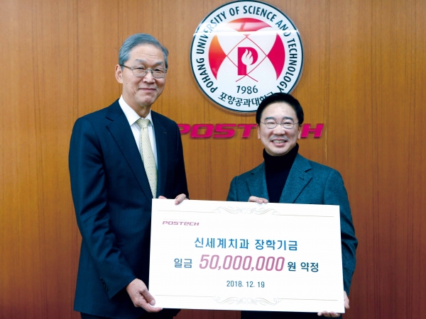 President Kim (left) and Dr. Lee