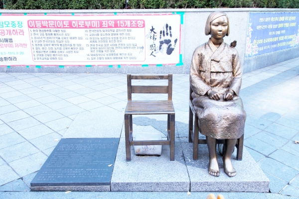 ▲Statue of Peace in front of the Japanese Embassy in Seoul / National Museum of Korean Contemporary History