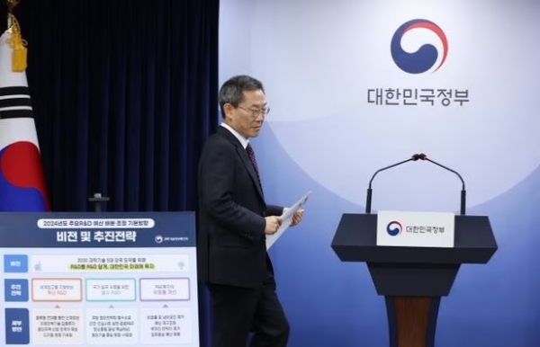 ▲Minister Lee Jong Ho of the Ministry of Science and ICT is preparing for press presentation / yna
