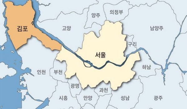 ▲Seoul and Gimpo City / The Korea Economic Daily