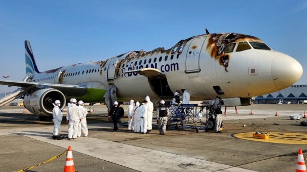 ▲Air Busan aircraft damaged by fire accident / SBS