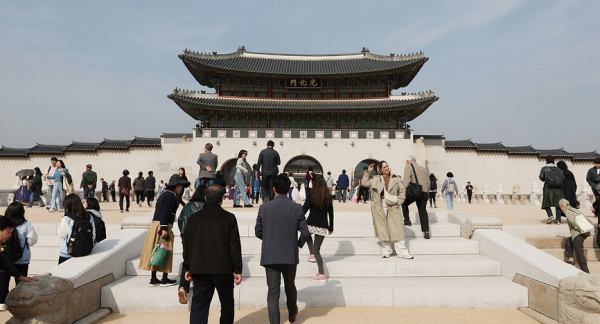 ▲The restored Woldae and nameboard of Gwanghwamun, Oct. 2024 / MCST